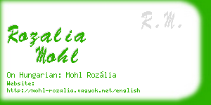 rozalia mohl business card